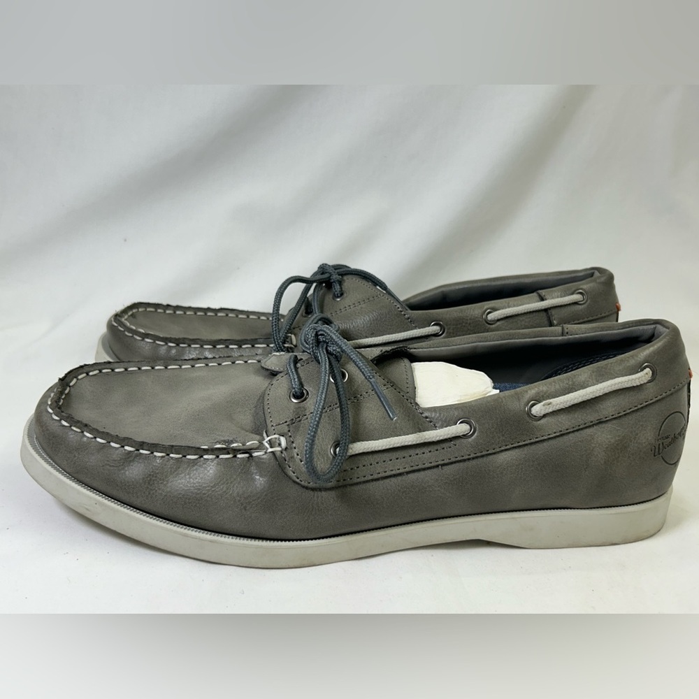 Grey boat shoes